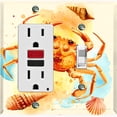 thumbnail image 1 of Metal Light Switch Wall Plate Outlet Cover (Ocean Sea Shell Crab Beach Clam - Single Rocker Single Toggle), 1 of 2