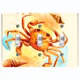 thumbnail image 1 of Metal Light Switch Wall Plate Outlet Cover (Ocean Sea Shell Crab Beach Clam - Triple Toggle), 1 of 2