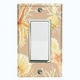 thumbnail image 1 of Metal Light Switch Wall Plate Outlet Cover (Ocean Sea Star Fish Shell Coral Clam Beige - Single Rocker), 1 of 2