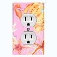 thumbnail image 1 of Metal Light Switch Wall Plate Outlet Cover (Ocean Star Fish Sea Shell Coral Reef Clam Pink - Single Duplex), 1 of 2