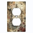 thumbnail image 1 of Metal Light Switch Wall Plate Outlet Cover (Old Town Gothic Script - Single Duplex), 1 of 1
