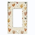 thumbnail image 1 of Metal Light Switch Wall Plate Outlet Cover (Pink Love Hearts - Single GFI/Rocker), 1 of 1