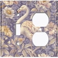 thumbnail image 1 of Metal Light Switch Wall Plate Outlet Cover (Printed Image of Abstract Flamingo - 2 Gang Toggle/Duplex), 1 of 1