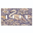 thumbnail image 1 of Metal Light Switch Wall Plate Outlet Cover (Printed Image of Abstract Flamingo - Quad Toggle), 1 of 1