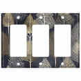 thumbnail image 1 of Metal Light Switch Wall Plate Outlet Cover (Printed Image of Abstract Golden Tree - Triple GFI/Rocker), 1 of 1