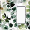 thumbnail image 1 of Metal Light Switch Wall Plate Outlet Cover (Printed Image of Abstract Leaves - 2 Gang Toggle/GFI Rocker), 1 of 1