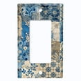 thumbnail image 1 of Metal Light Switch Wall Plate Outlet Cover (Printed Image of Botanical Patchwork - Single GFI/Rocker), 1 of 1