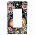 thumbnail image 1 of Metal Light Switch Wall Plate Outlet Cover (Printed Image of Bunny in Foliage - Single GFI/Rocker), 1 of 1