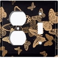 thumbnail image 1 of Metal Light Switch Wall Plate Outlet Cover (Printed Image of Butterflies - 2 Gang Duplex/Toggle), 1 of 1