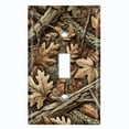 thumbnail image 1 of Metal Light Switch Wall Plate Outlet Cover (Printed Image of Camo Foliage - Single Toggle), 1 of 1