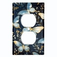 thumbnail image 1 of Metal Light Switch Wall Plate Outlet Cover (Printed Image of Elegant Butterflies - Single Duplex), 1 of 1