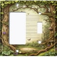 thumbnail image 1 of Metal Light Switch Wall Plate Outlet Cover (Printed Image of Enchanted Forest - 2 Gang GFI Rocker/Toggle), 1 of 1