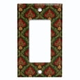 thumbnail image 1 of Metal Light Switch Wall Plate Outlet Cover (Printed Image of Festive Damask Pattern - Single GFI/Rocker), 1 of 1