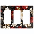 thumbnail image 1 of Metal Light Switch Wall Plate Outlet Cover (Printed Image of Floral Foliage - Triple GFI/Rocker), 1 of 1