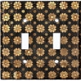 thumbnail image 1 of Metal Light Switch Wall Plate Outlet Cover (Printed Image of Floral Pattern - Double Toggle), 1 of 1