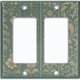 thumbnail image 1 of Metal Light Switch Wall Plate Outlet Cover (Printed Image of Floral Patterns - Double GFI/Rocker), 1 of 1