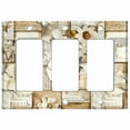 thumbnail image 1 of Metal Light Switch Wall Plate Outlet Cover (Printed Image of Floral Scrapbooking - Triple GFI/Rocker), 1 of 1