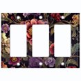 thumbnail image 1 of Metal Light Switch Wall Plate Outlet Cover (Printed Image of Flowers - Triple GFI/Rocker), 1 of 1