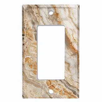 Rustic Gray Stacked Stone Style Light Switch & Outlet Wall Plate – Kitchen Art Decor