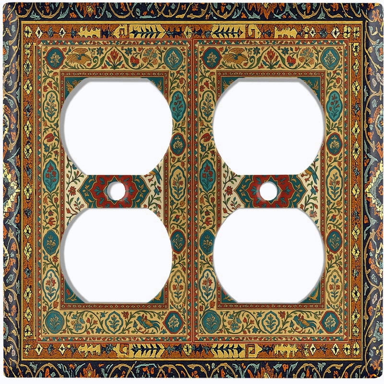 Insert Plate Rugs Metal Light Switch Wall Plate Outlet Cover (Printed Image of Ornate ...