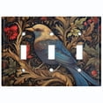 thumbnail image 1 of Metal Light Switch Wall Plate Outlet Cover (Printed Image of Rustic Bird - Triple Toggle), 1 of 1