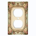 thumbnail image 1 of Metal Light Switch Wall Plate Outlet Cover (Printed Image of Rustic Botanical Frame - Single Duplex), 1 of 1
