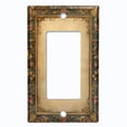 thumbnail image 1 of Metal Light Switch Wall Plate Outlet Cover (Printed Image of Rustic Floral Frame - Single GFI/Rocker), 1 of 1