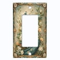 thumbnail image 1 of Metal Light Switch Wall Plate Outlet Cover (Printed Image of Rustic Floral Peacock - Single GFI/Rocker), 1 of 1