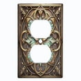 thumbnail image 1 of Metal Light Switch Wall Plate Outlet Cover (Printed Image of Rustic Flower - Single Duplex), 1 of 1