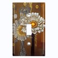 thumbnail image 1 of Metal Light Switch Wall Plate Outlet Cover (Printed Image of Rustic Flowers - Single Toggle), 1 of 1