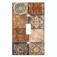 thumbnail image 1 of Metal Light Switch Wall Plate Outlet Cover (Printed Image of Rustic Tiles - Single Toggle), 1 of 1