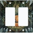 thumbnail image 1 of Metal Light Switch Wall Plate Outlet Cover (Printed Image of Sleeping Fox - Double GFI/Rocker), 1 of 1