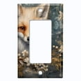 thumbnail image 1 of Metal Light Switch Wall Plate Outlet Cover (Printed Image of Snow Fox Portrait - Single GFI/Rocker), 1 of 1
