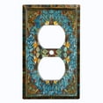 thumbnail image 1 of Metal Light Switch Wall Plate Outlet Cover (Printed Image of Stained Glass Flower - Single Duplex), 1 of 1