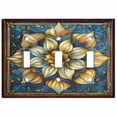 thumbnail image 1 of Metal Light Switch Wall Plate Outlet Cover (Printed Image of Summer Flower - Triple Toggle), 1 of 1
