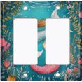 thumbnail image 1 of Metal Light Switch Wall Plate Outlet Cover (Printed Image of Underwater Mermaids - Double GFI/Rocker), 1 of 1