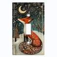 thumbnail image 1 of Metal Light Switch Wall Plate Outlet Cover (Printed Image of Winter Red Fox - Single Toggle), 1 of 1