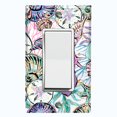 thumbnail image 1 of Metal Light Switch Wall Plate Outlet Cover (Sea Snail Starfish Pastel Glitter Reef Bubbles - Single Rocker), 1 of 2