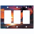 thumbnail image 1 of Metal Light Switch Wall Plate Outlet Cover (Siesta Beach Sunset - Triple GFI/Rocker), 1 of 1