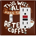 thumbnail image 1 of Metal Light Switch Wall Plate Outlet Cover (This Will All Be Over After Coffee Brown - Single Toggle Single Rocker), 1 of 2