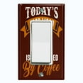 thumbnail image 1 of Metal Light Switch Wall Plate Outlet Cover (Today's Mood Is Sponsored By Coffee Brown - Single Rocker), 1 of 2
