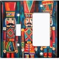 thumbnail image 1 of Metal Light Switch Wall Plate Outlet Cover (Winter Nutcracker - 2 Gang Toggle/GFI Rocker), 1 of 1