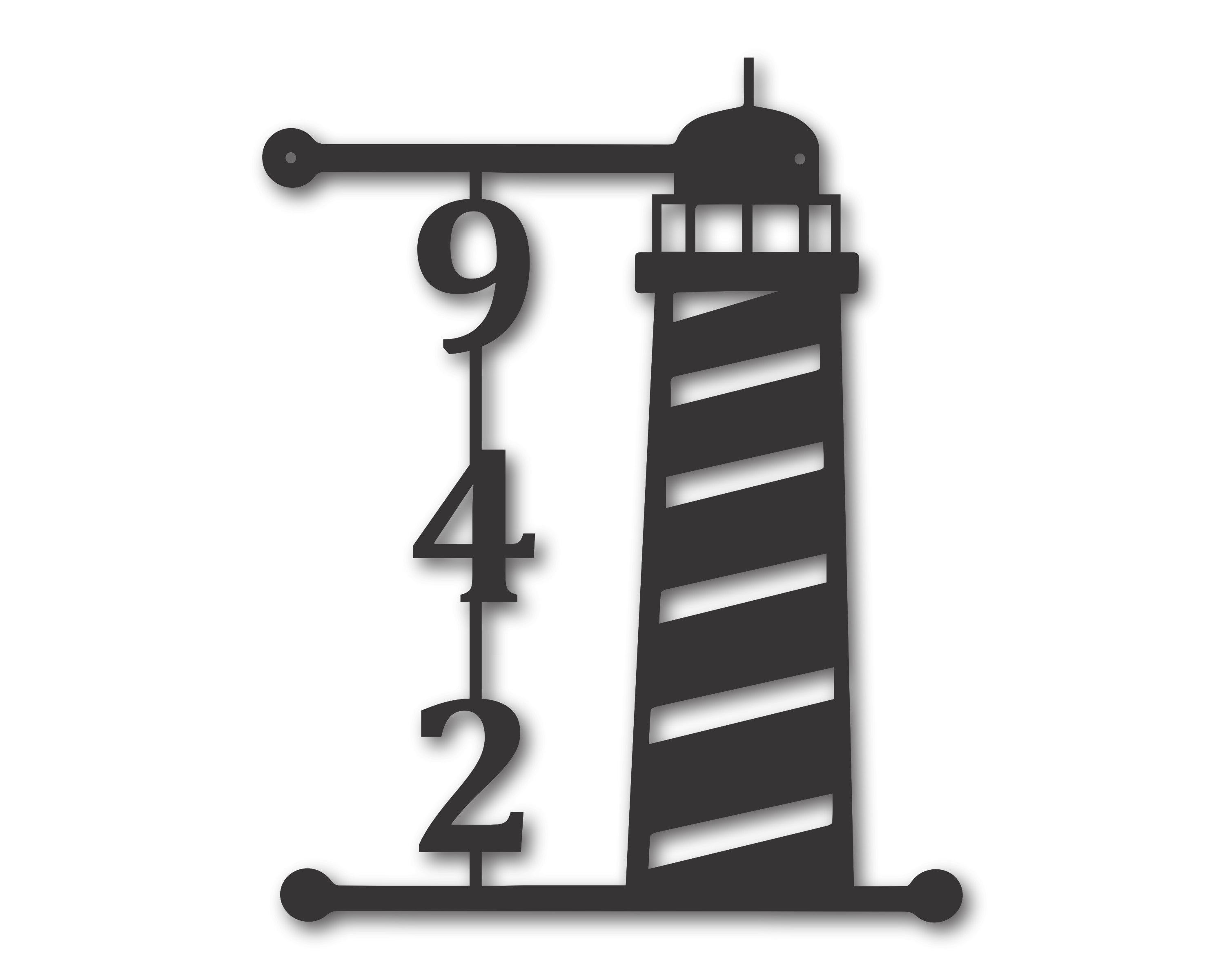 Metal Lighthouse House Number 12