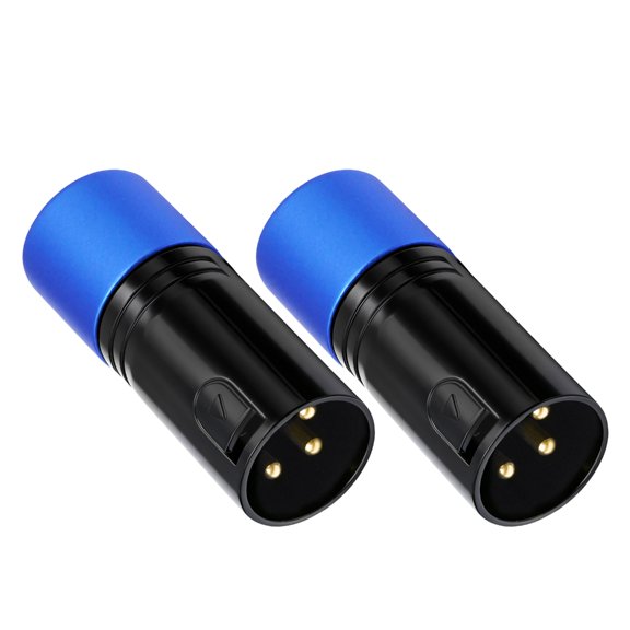 Metal Line Terminators Plug 120 Ohms 3 Pin Lighting Connector, Gold-Tone Contacts, 2 Pack Cable Helper