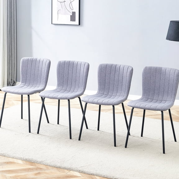 Metal & Linen Chairs - Cross Structure & Stability - Commercial Spaces - Easy to Match