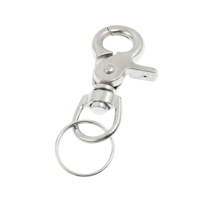 Metal Lobster Clasp Clip Keyring Keychain Silver Tone for Key