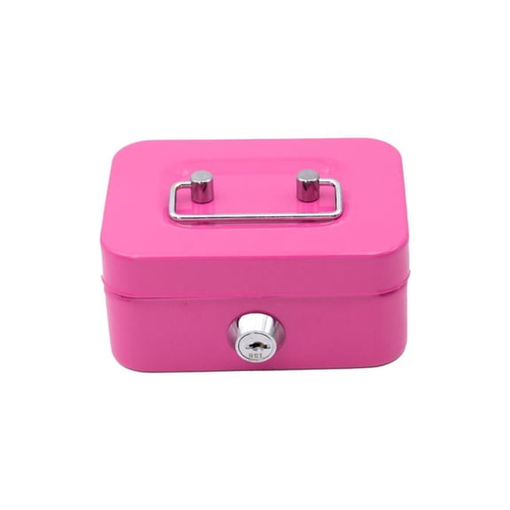 Metal Lock Box, 4.5x3.3x2.8 in, Secure Key Lock for Cash & Valuables, Ideal for Home, Business, or Flea Market Sales