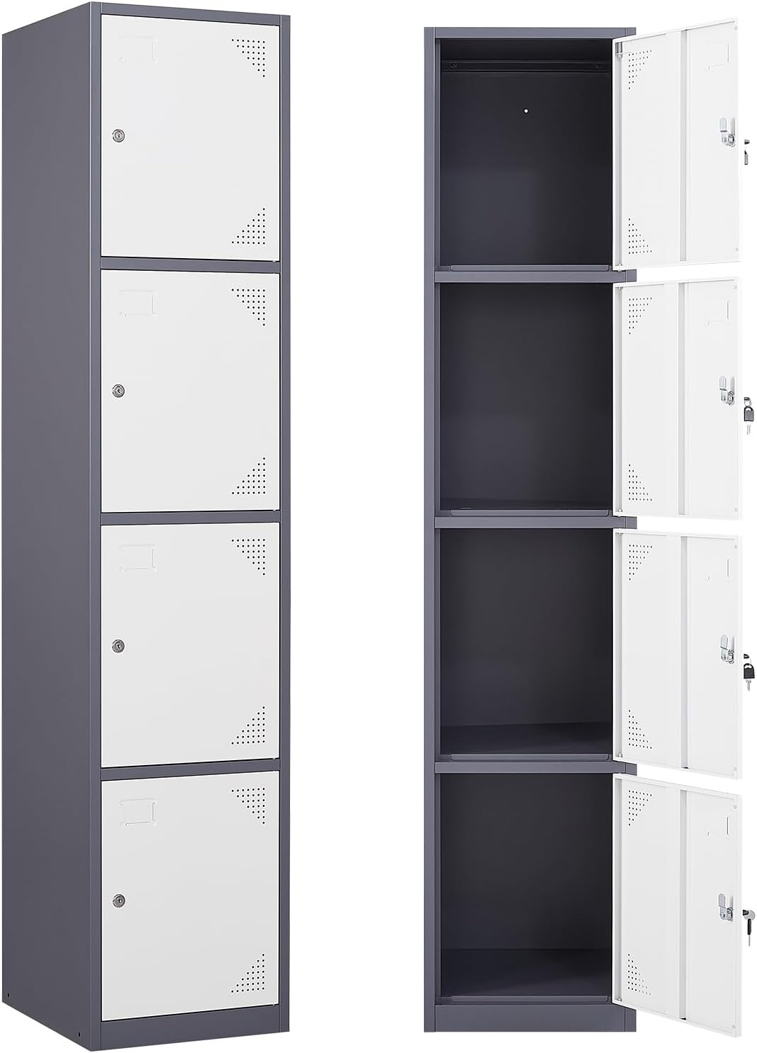 Metal Locker 71'' Tall, Lockable Storage Lockers for Employees, Office ...
