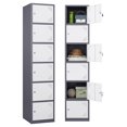 Metal Locker Steel Storage with 6 Doors for Office School Gym