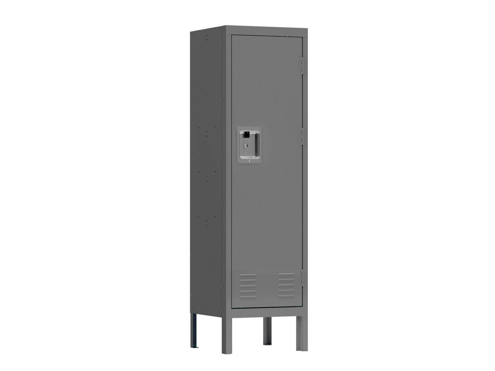 Gray Steel Single Tier Locker Storage Cabinet for Office